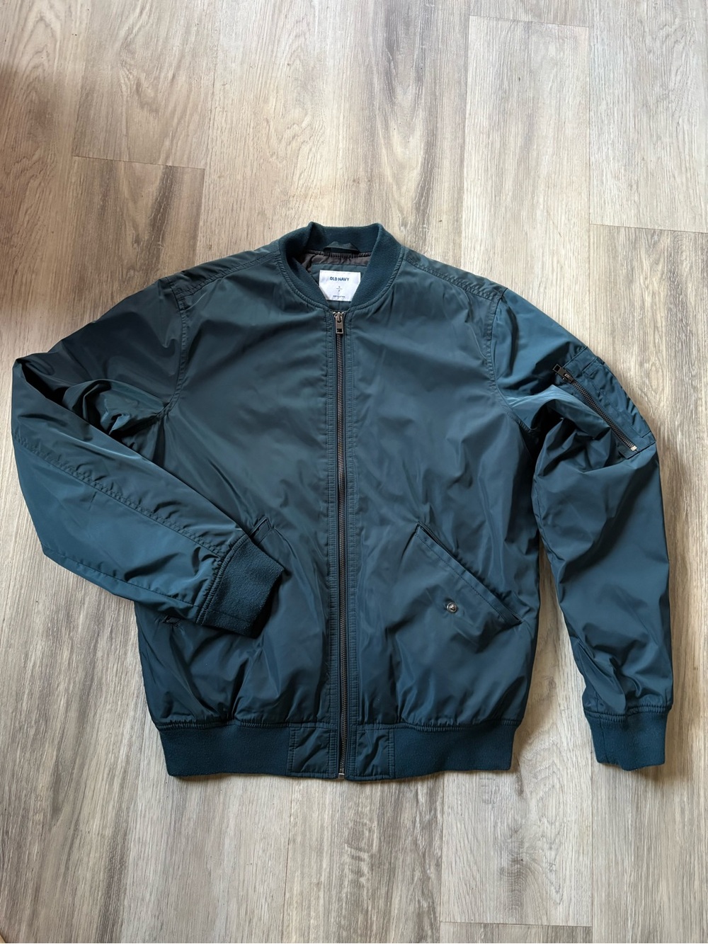 Old Navy Men's Bomber Jacket in Dark Teal